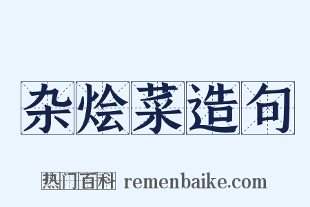 杂烩菜造句是什么意思的图片